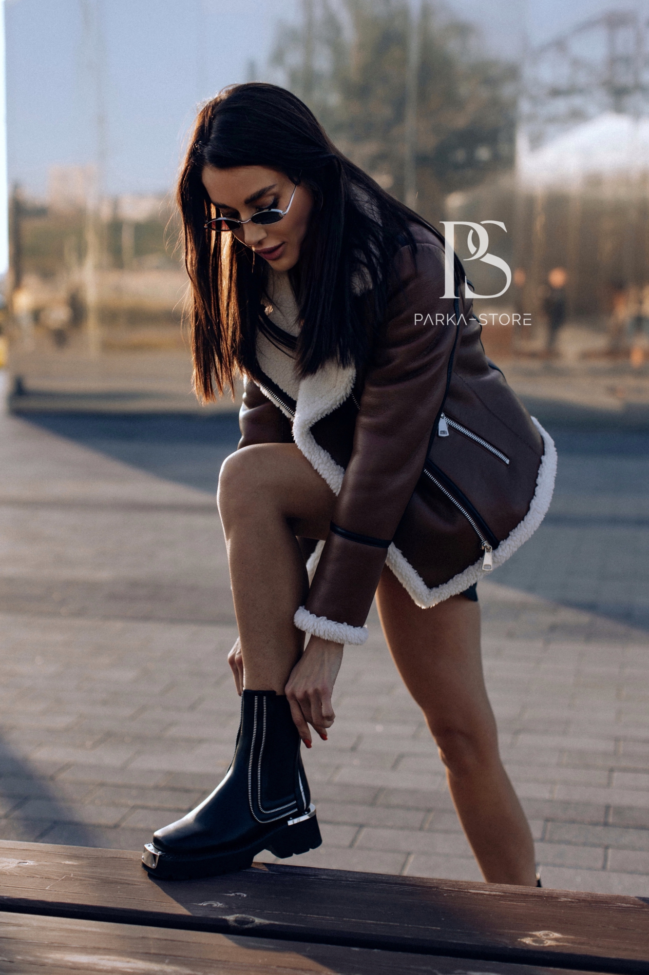 Стильная дубленка