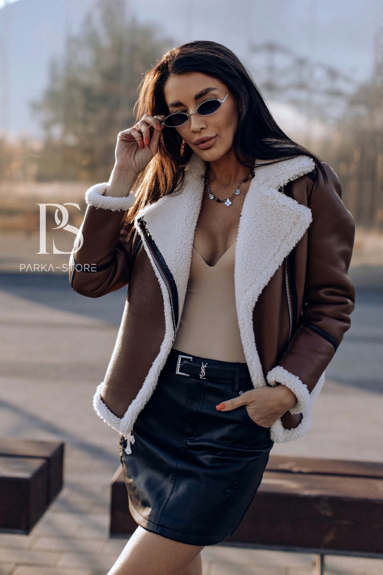 Стильная дубленка
