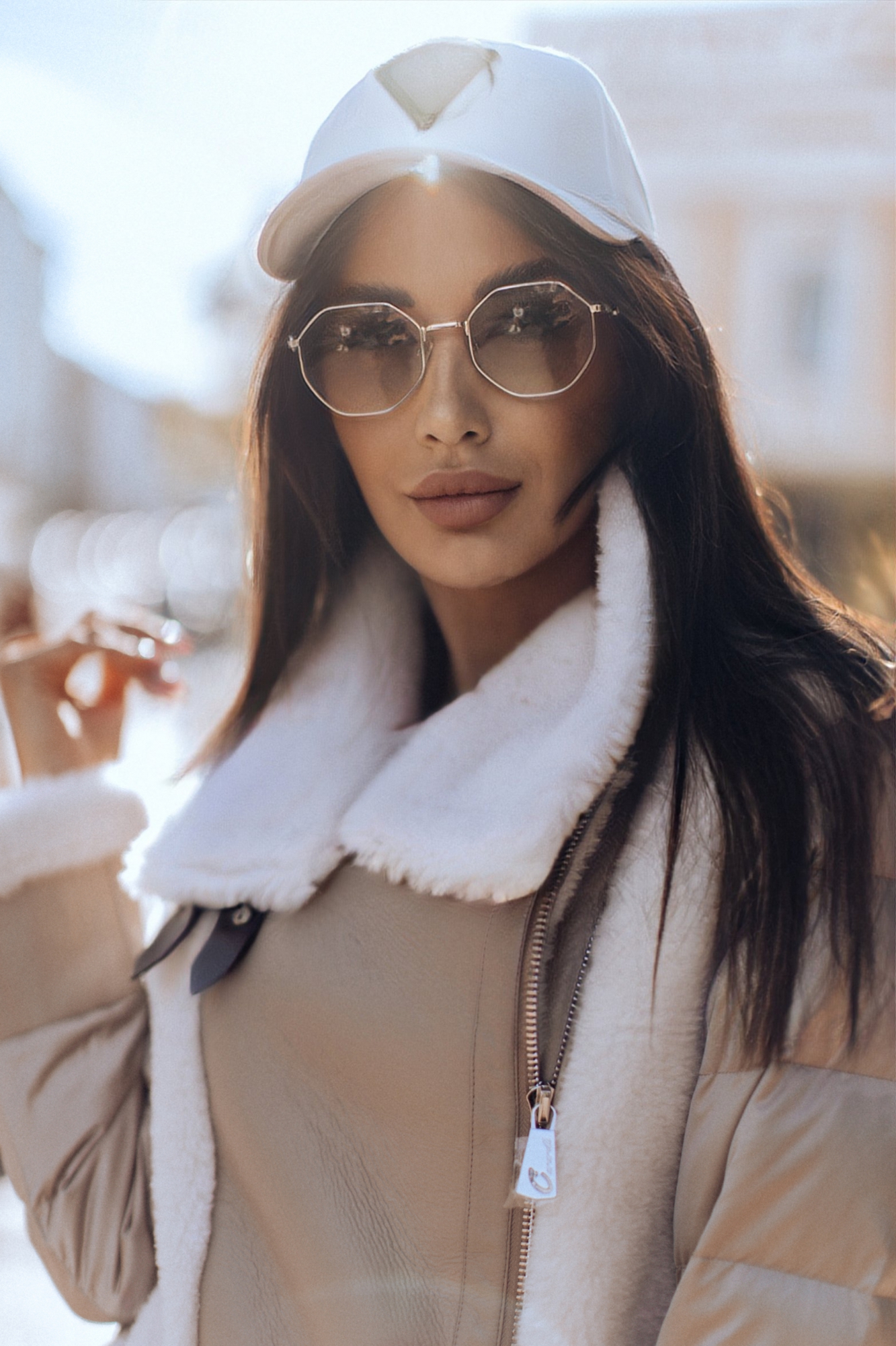 Комбинированная дубленка из овчины