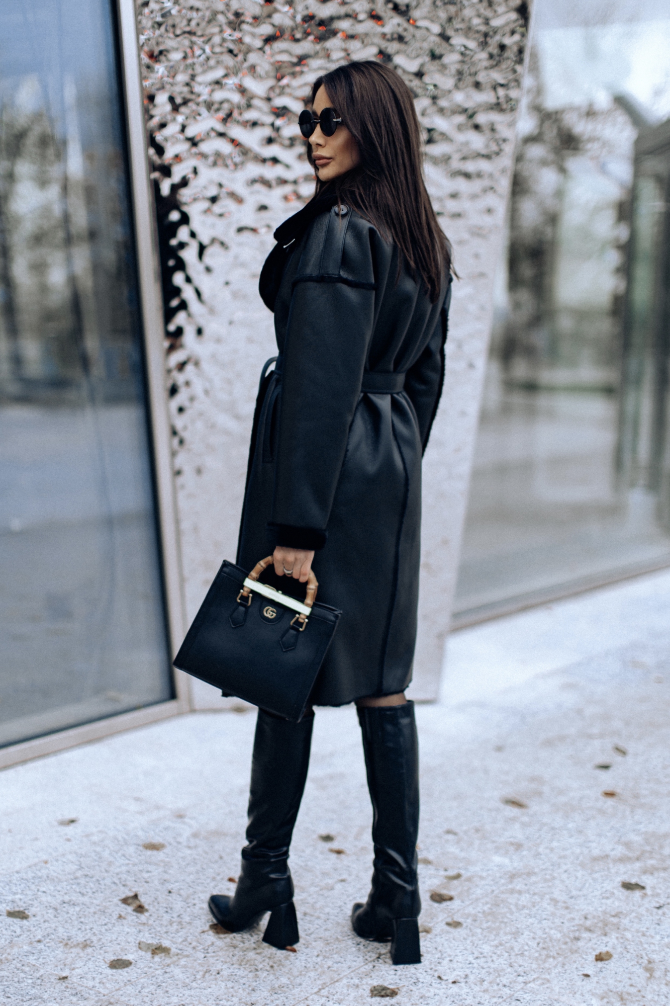 Эко дубленка удлиненная