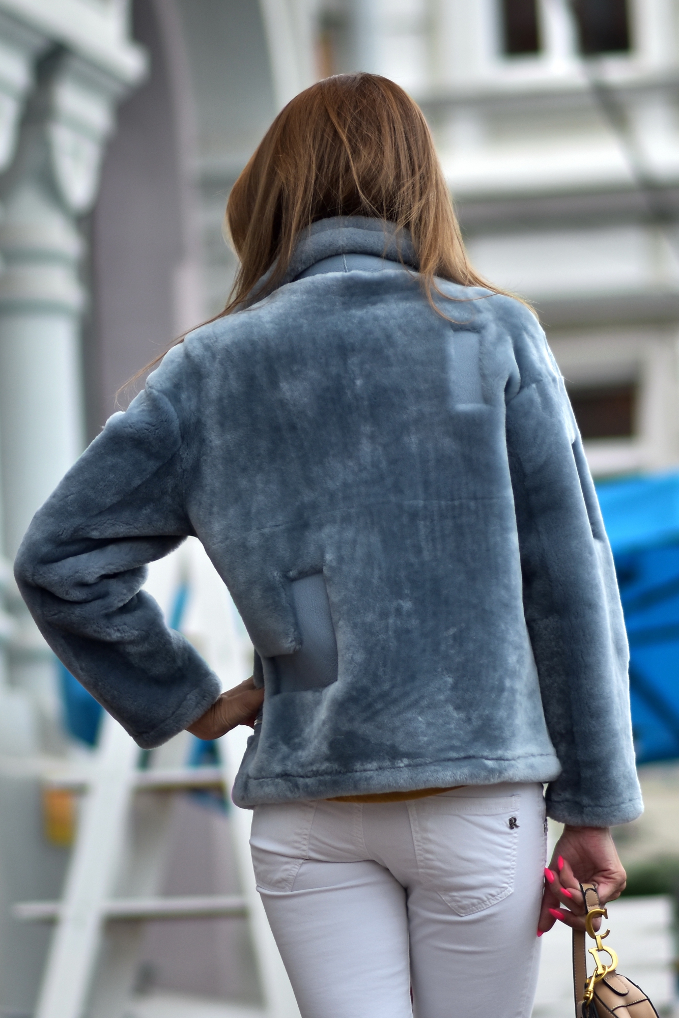 Дубленка-авиатор укороченная