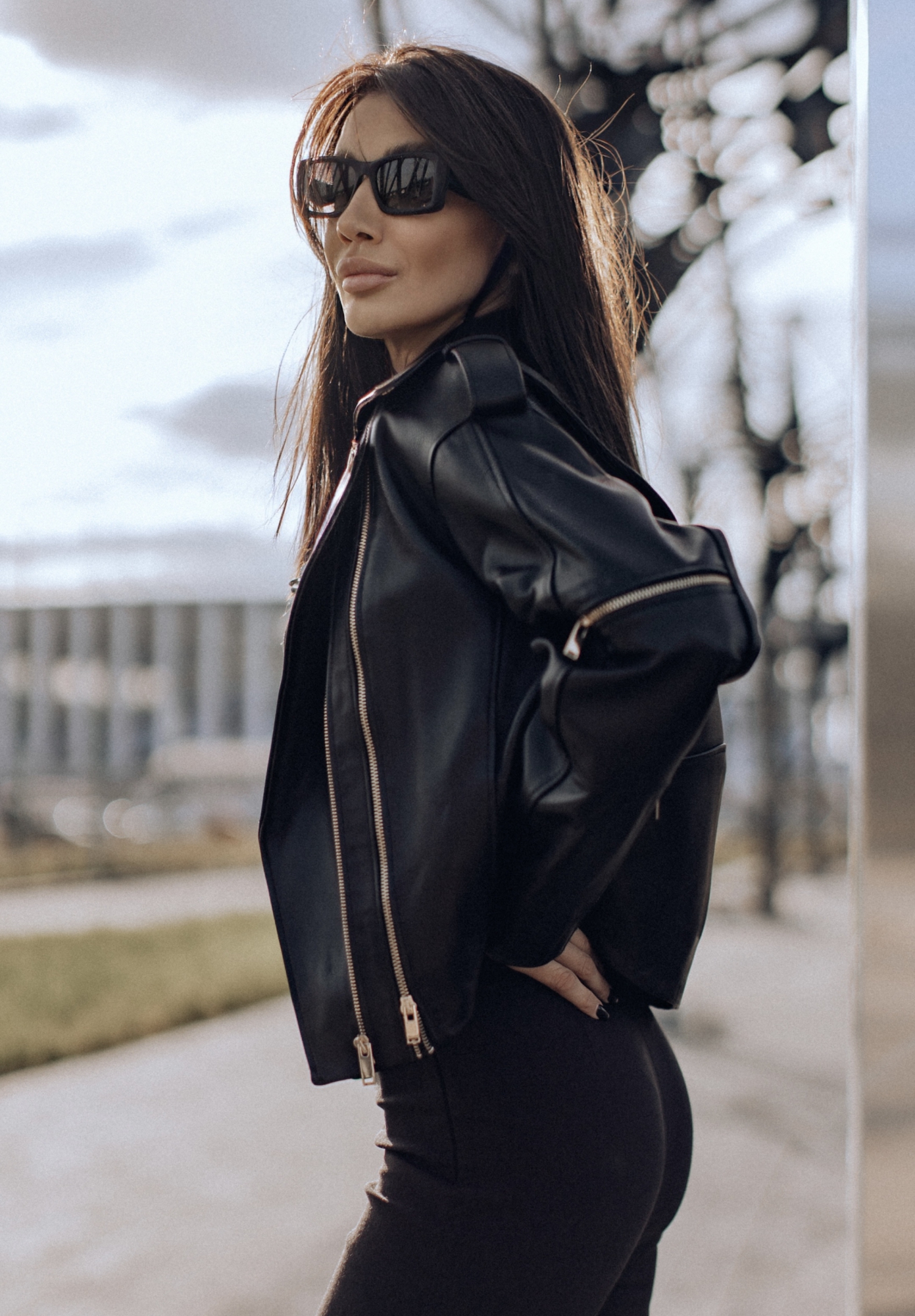 Косуха из гладкой кожи