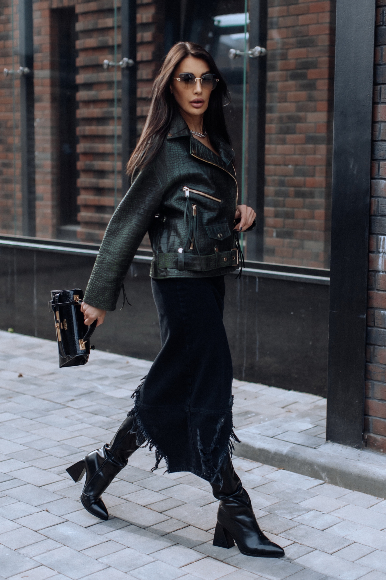 Куртка косуха под кроко