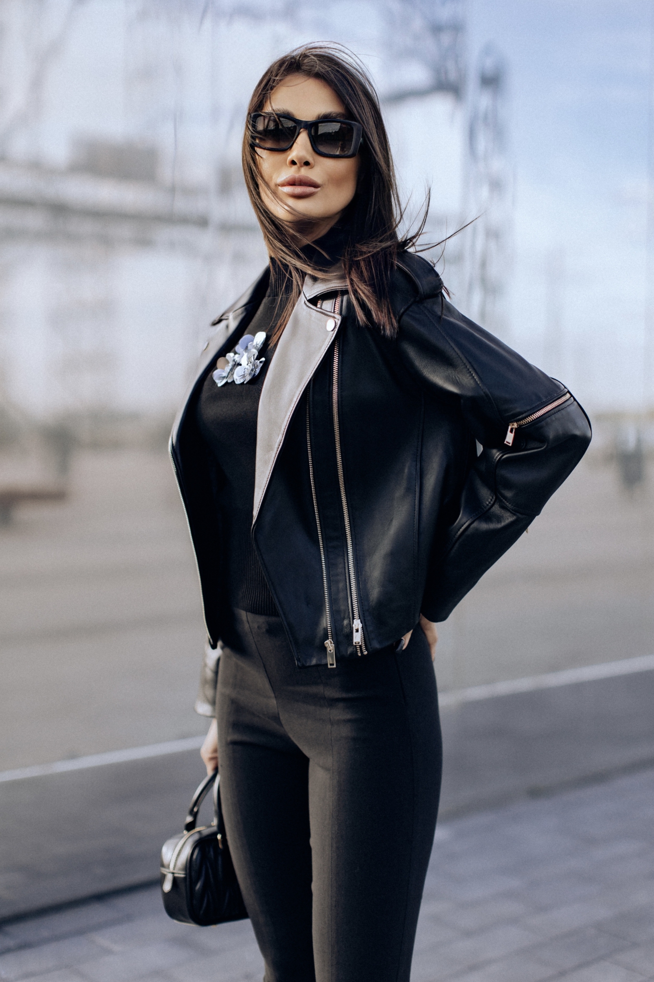 Косуха из гладкой кожи