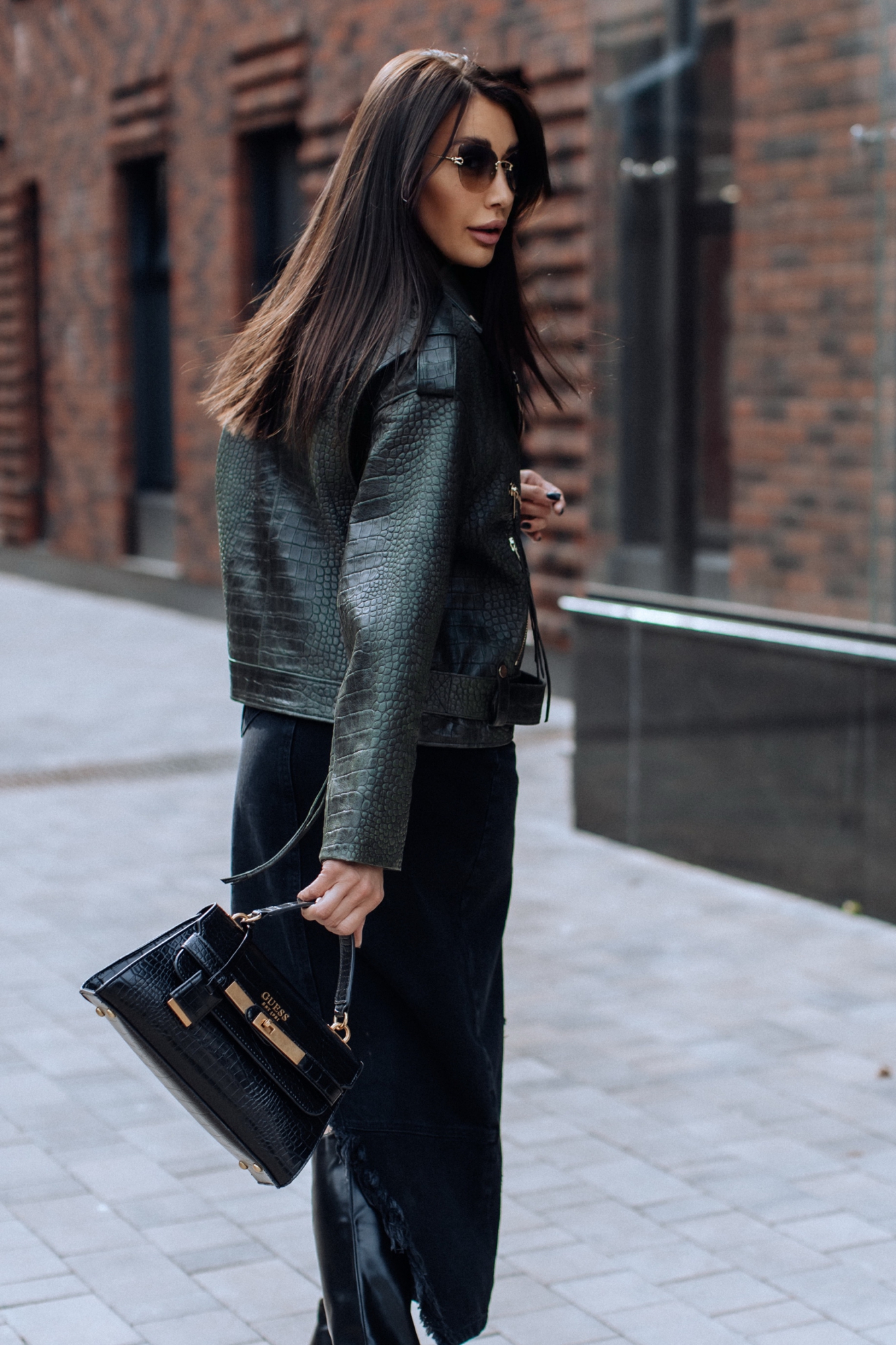 Куртка косуха под кроко