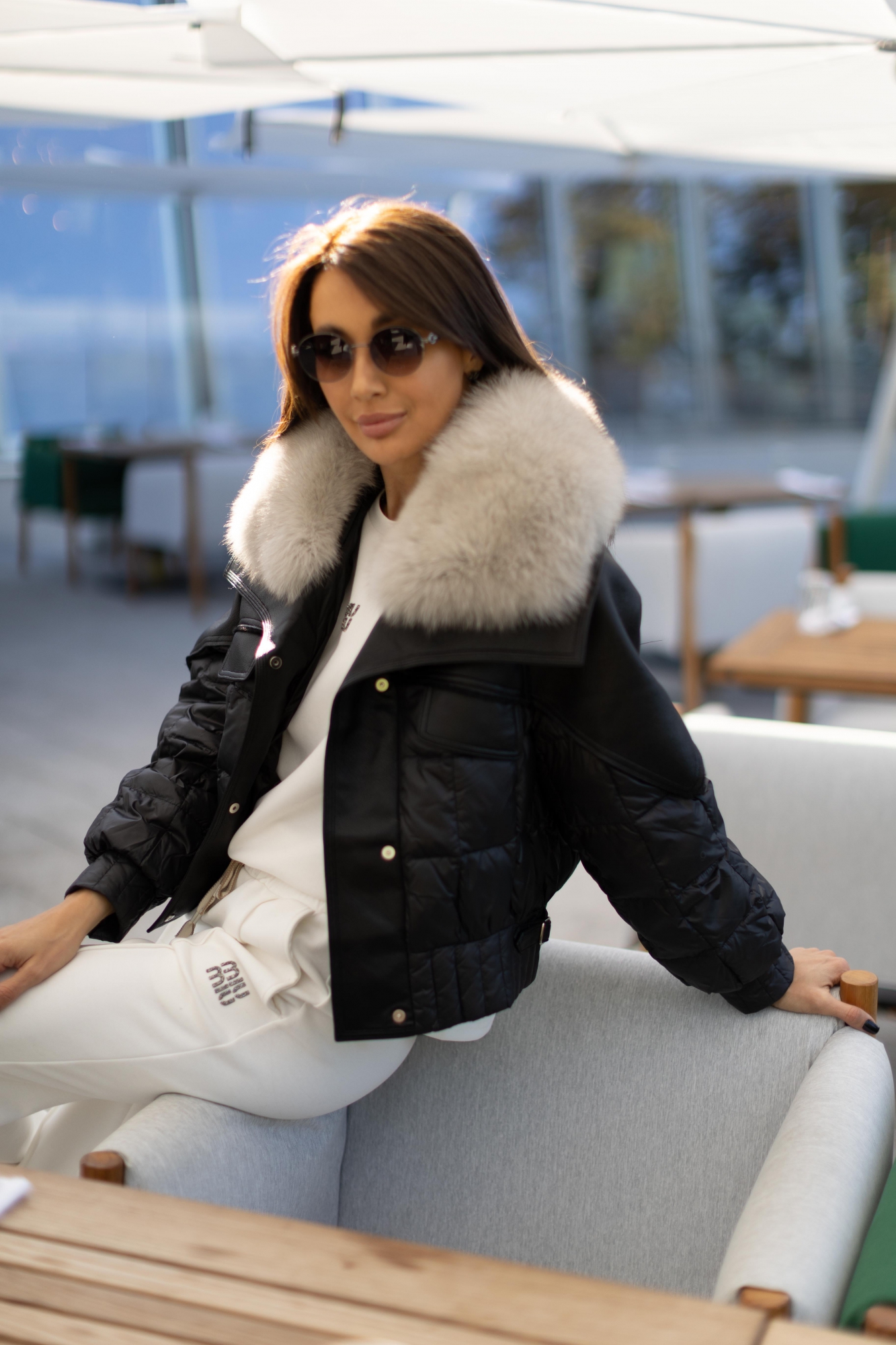 Курточка с мехом песца