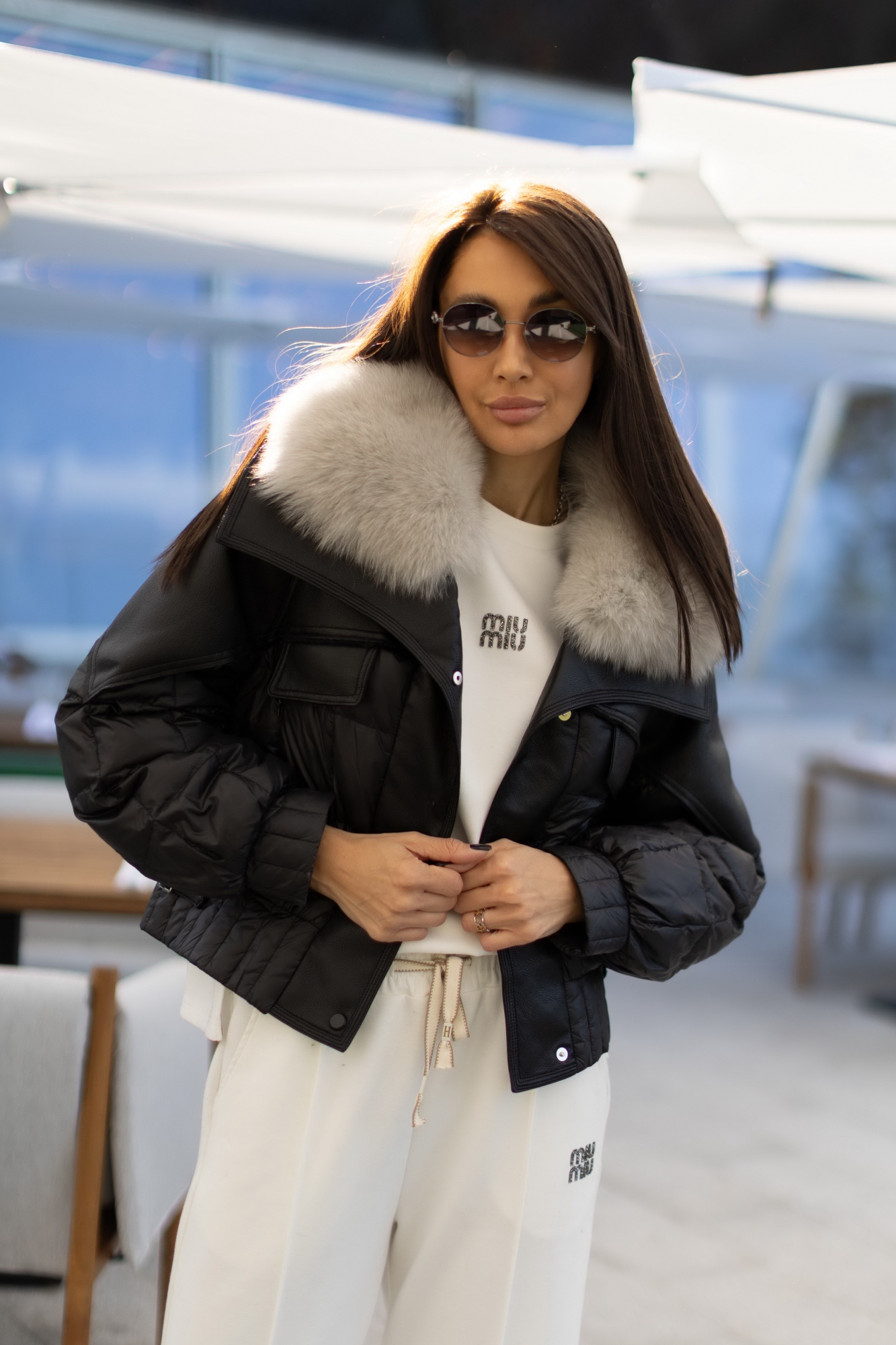 Курточка с мехом песца