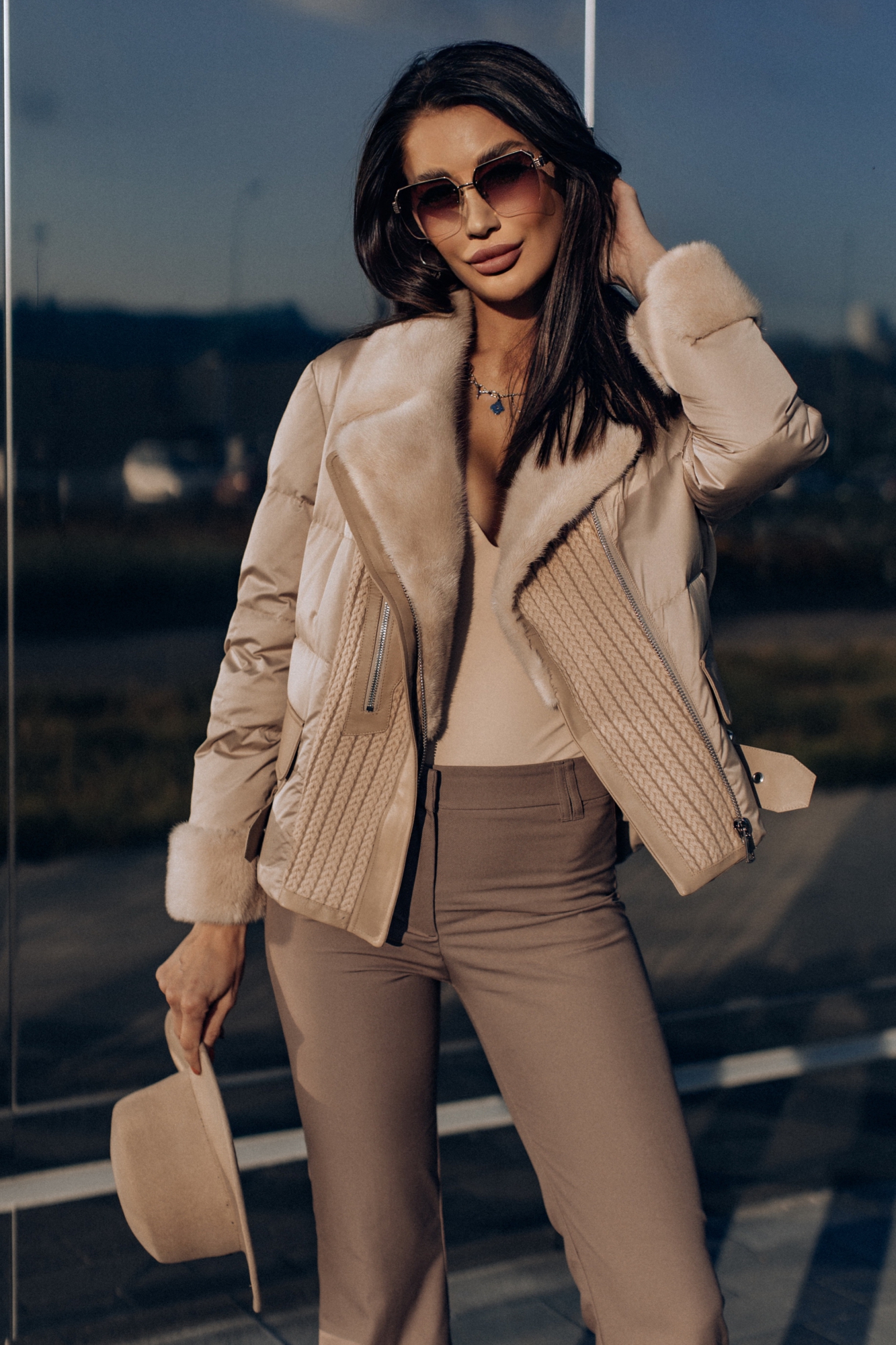 Куртка с мехом норки