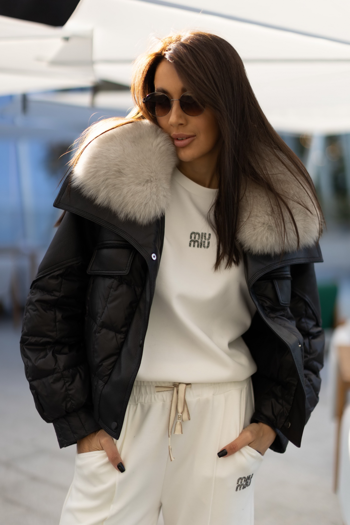 Курточка с мехом песца