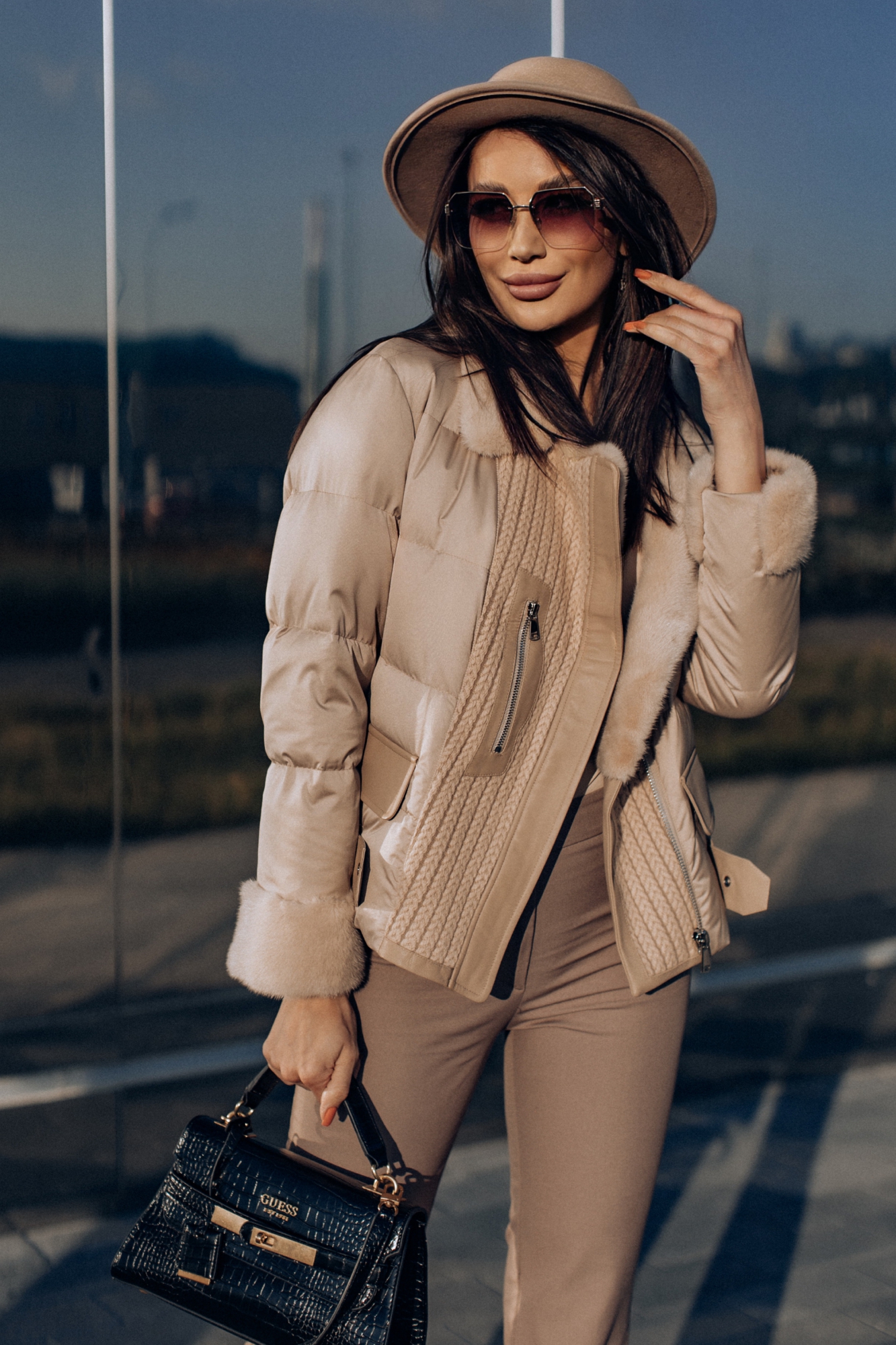 Куртка с мехом норки