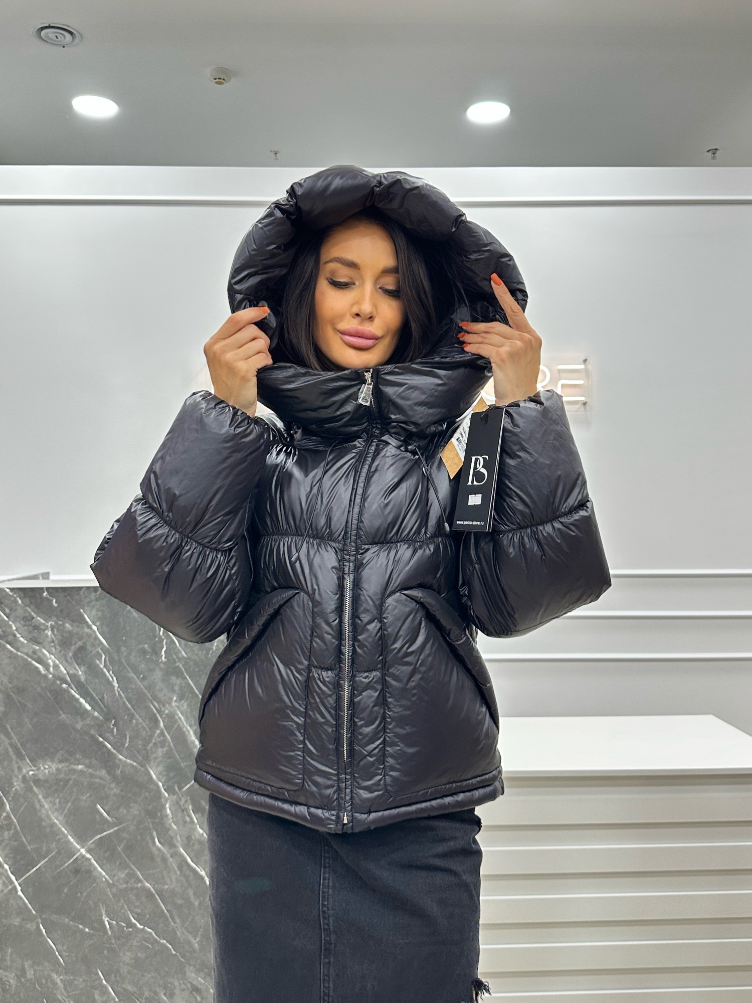 Пуховик укороченный