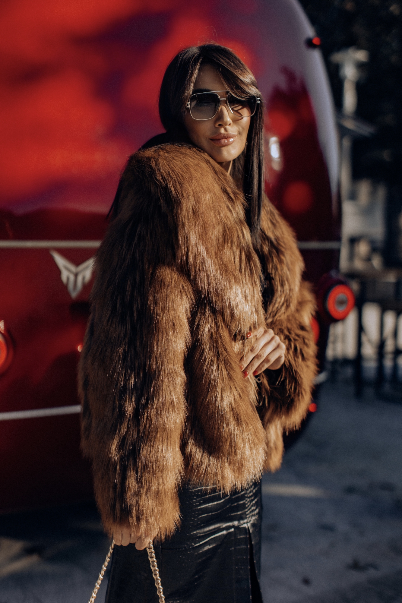 Шубка эко лиса