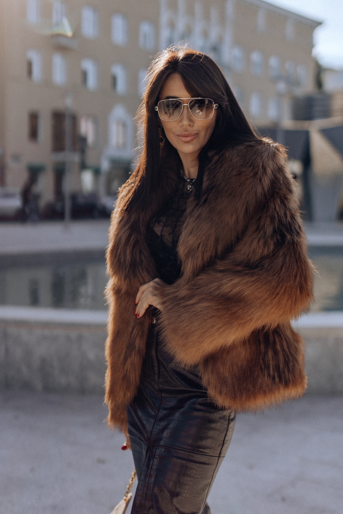 Шубка эко лиса