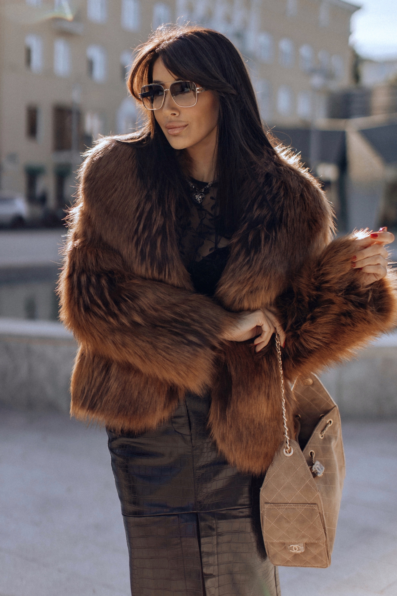 Шубка эко лиса