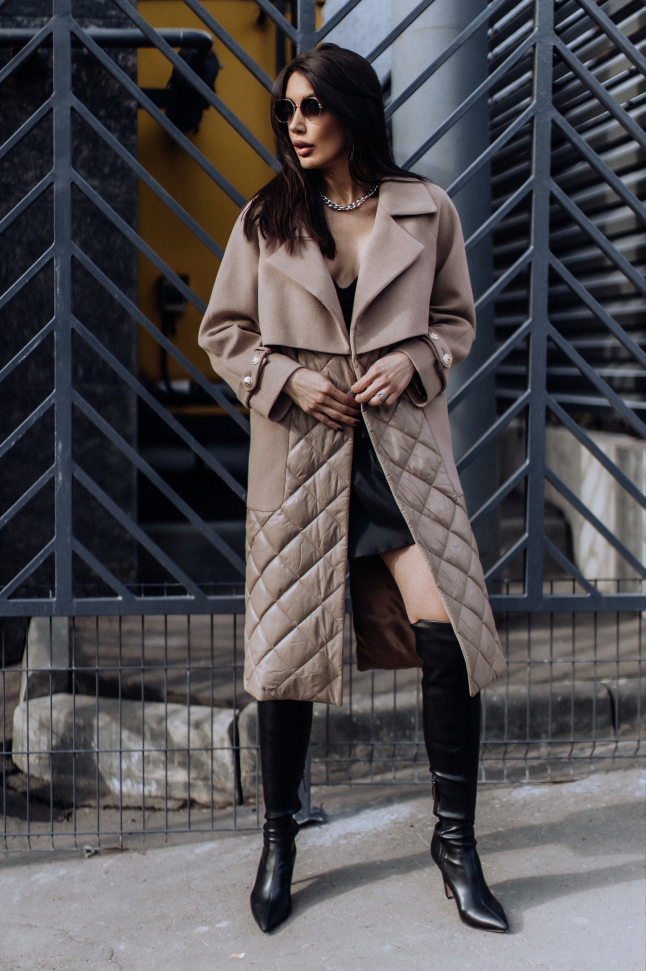 Турецкое комбинированное пальто