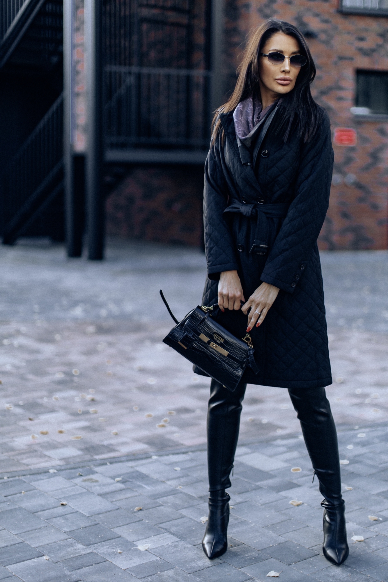 Стеганное пальто