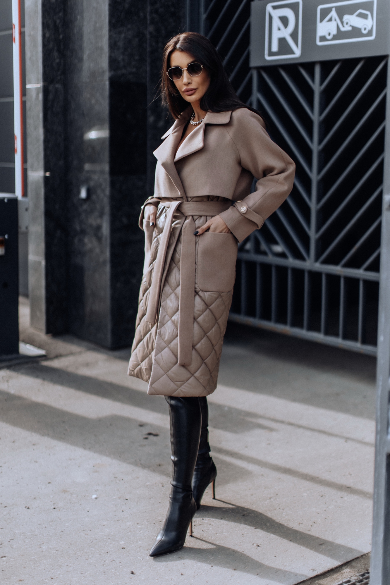 Турецкое комбинированное пальто