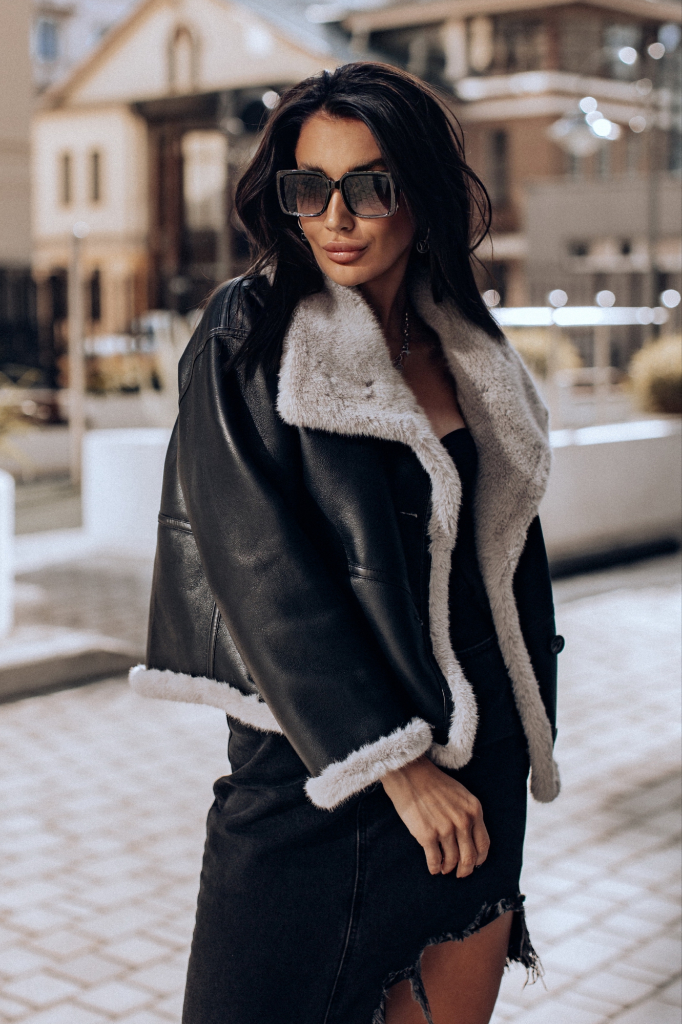 Дубленка с эконоркой