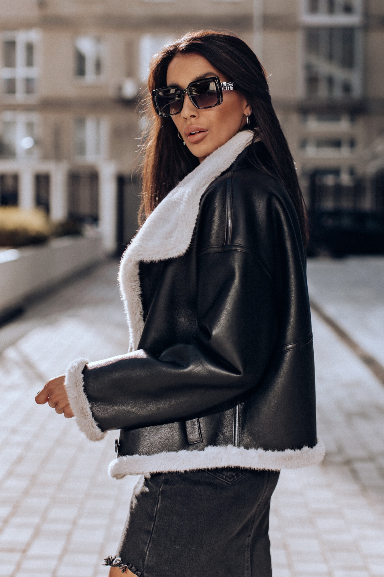 Дубленка с эконоркой