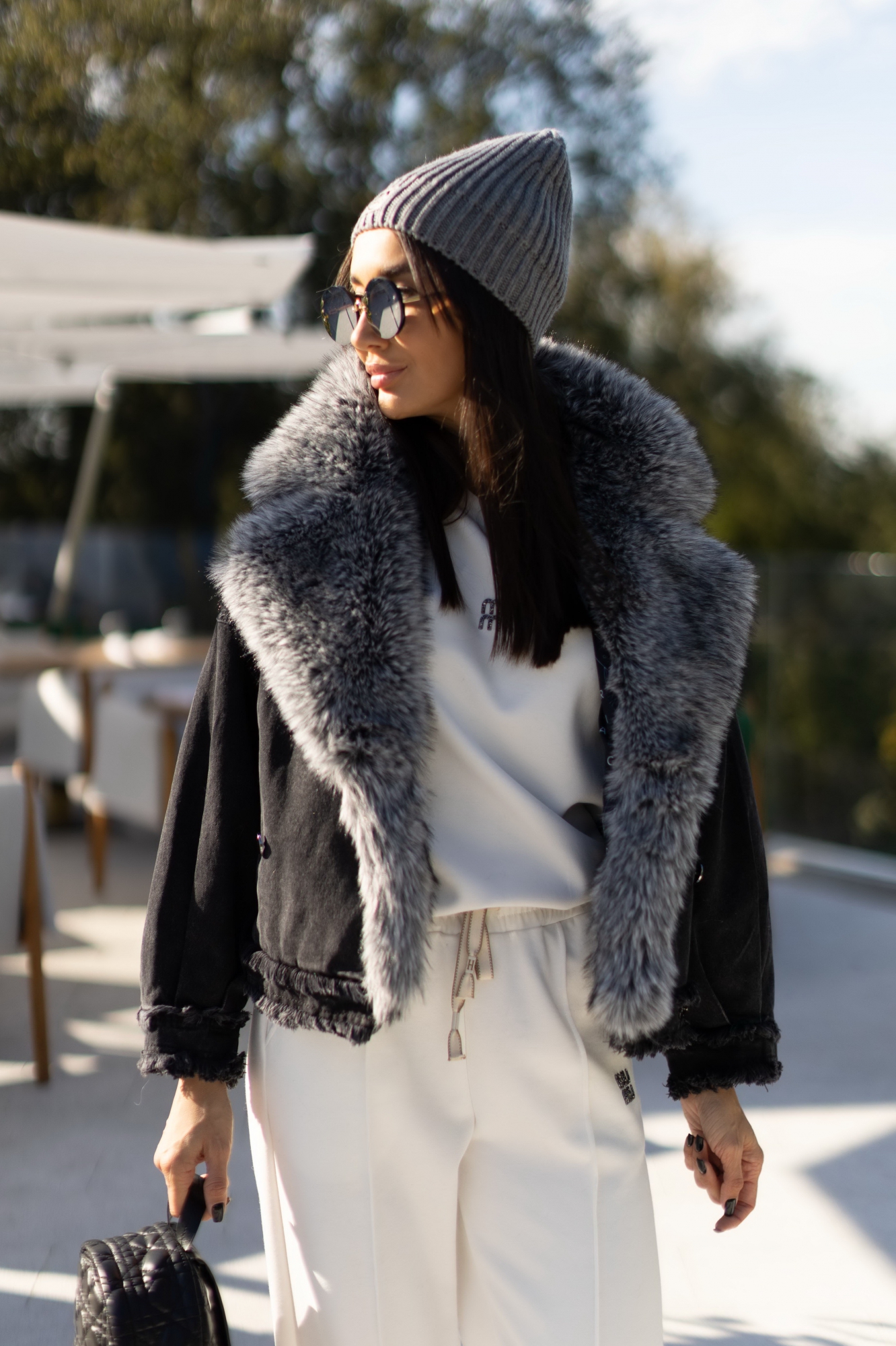 Джинсовая курточка с экомехом