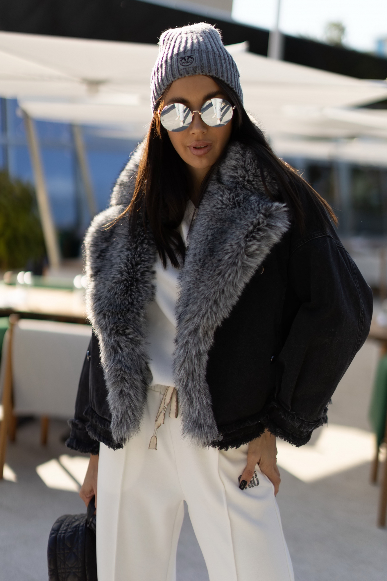 Джинсовая курточка с экомехом