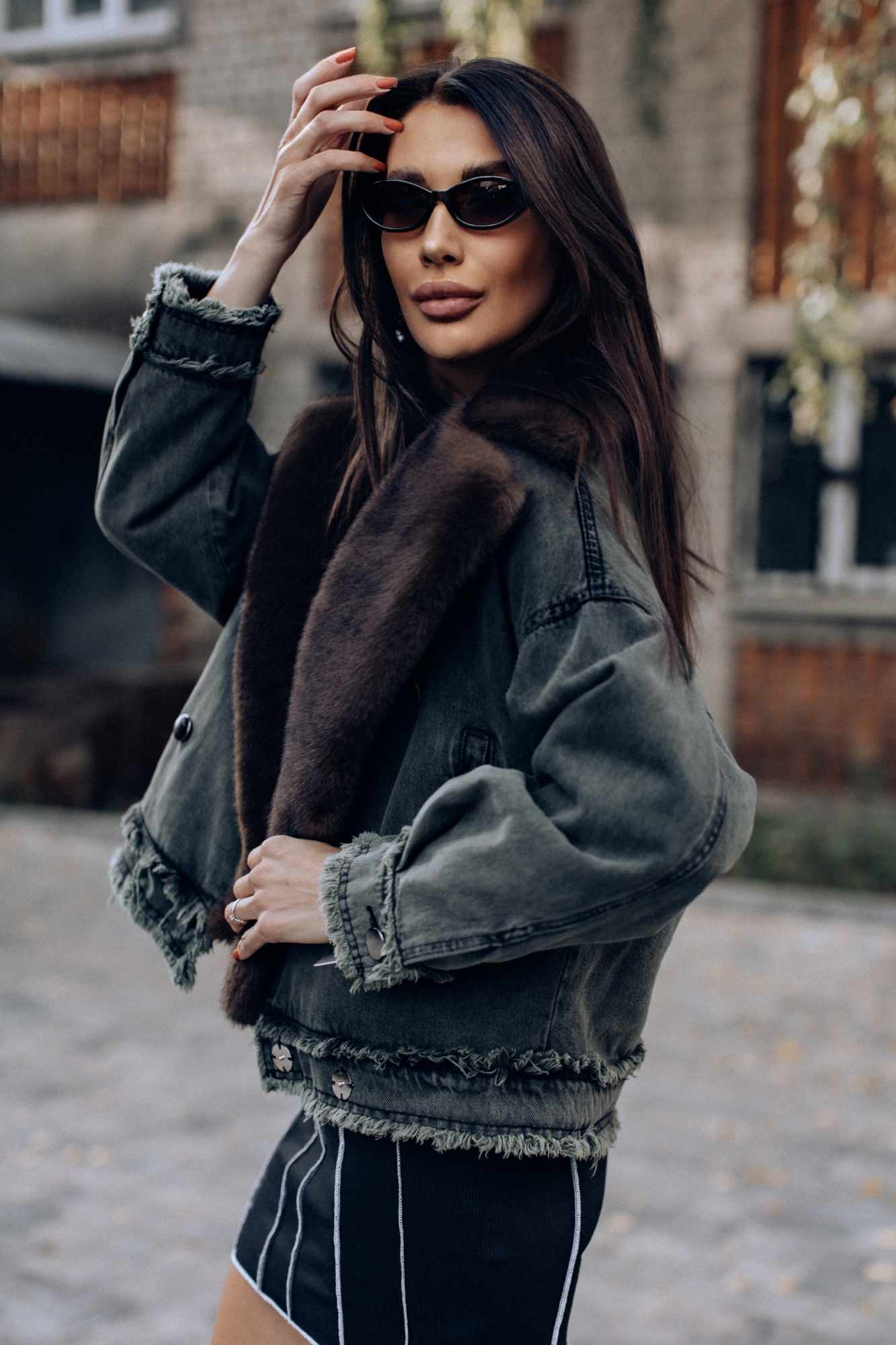 Джинсовка с мехом эконорки