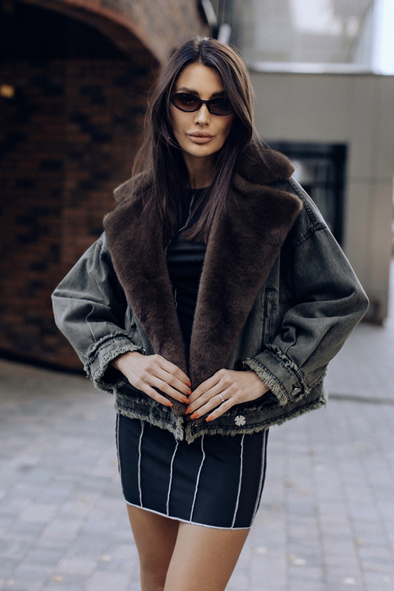 Джинсовка с мехом эконорки