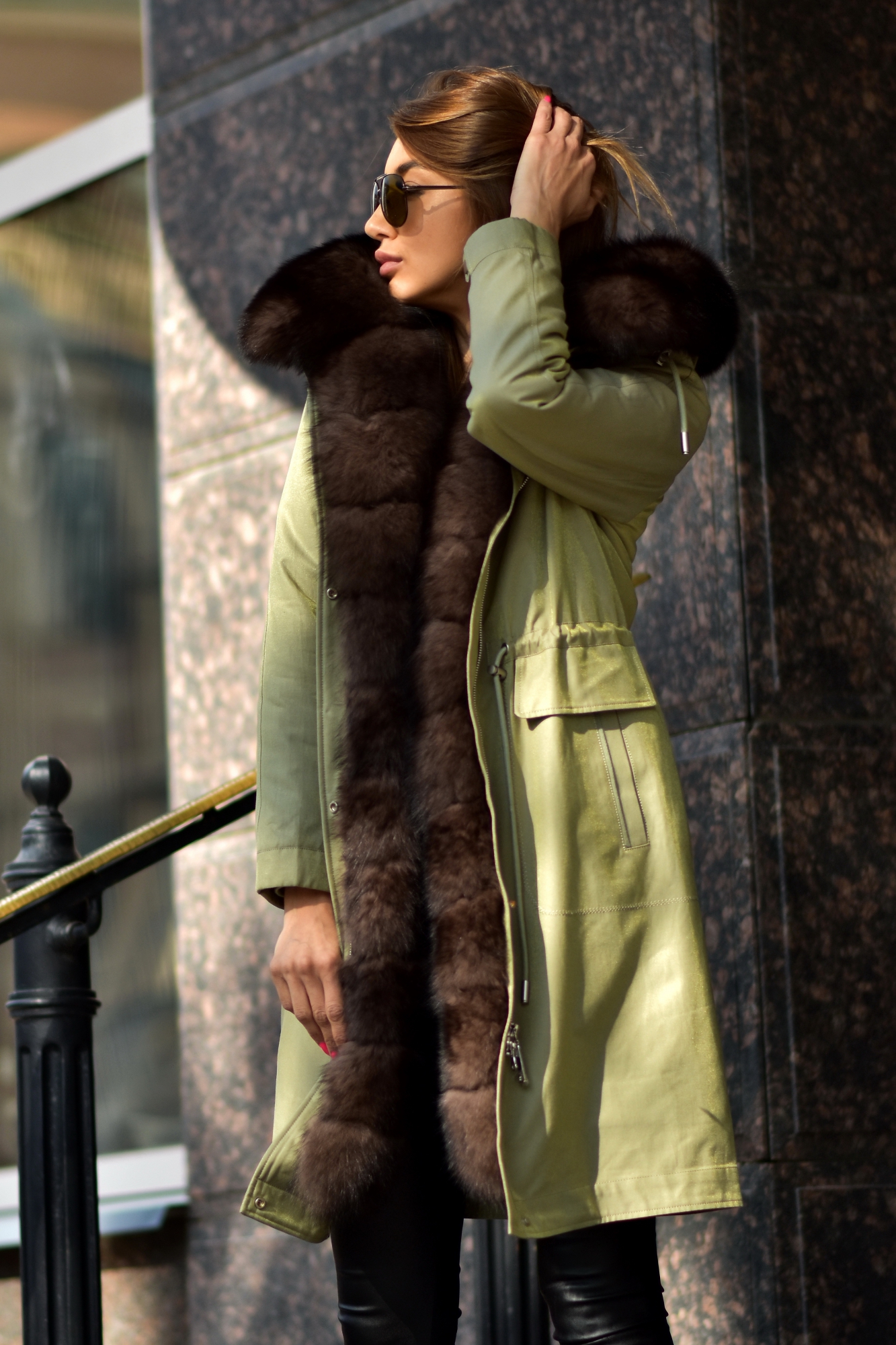 Парка с мехом песца