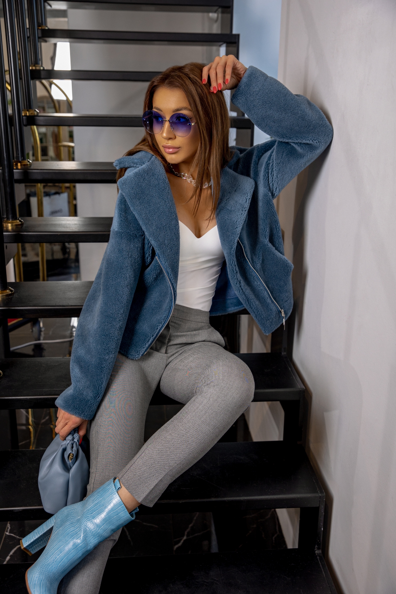 Куртка косуха из овечьей шерсти