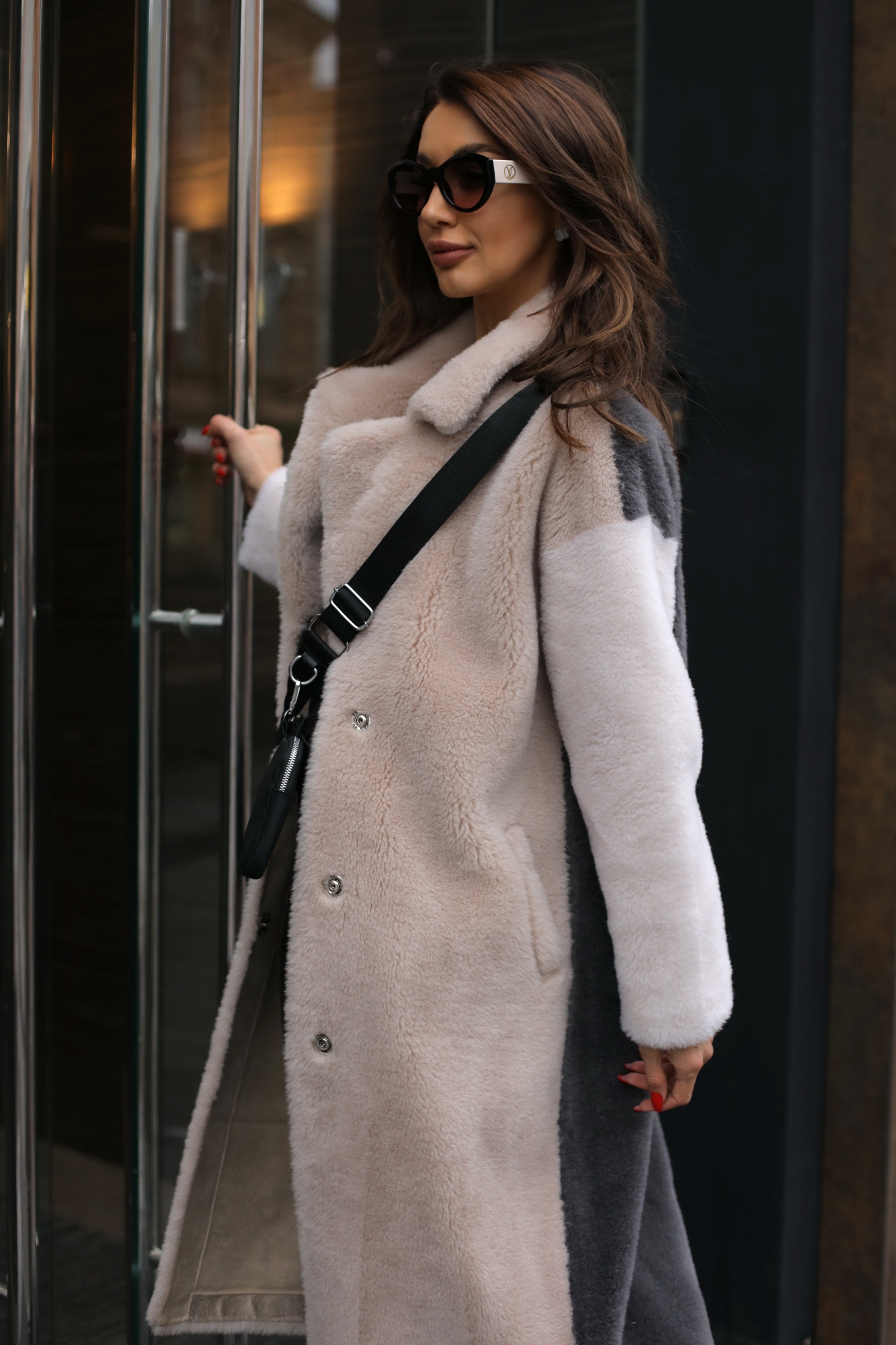 Трехцветная шубка тедди