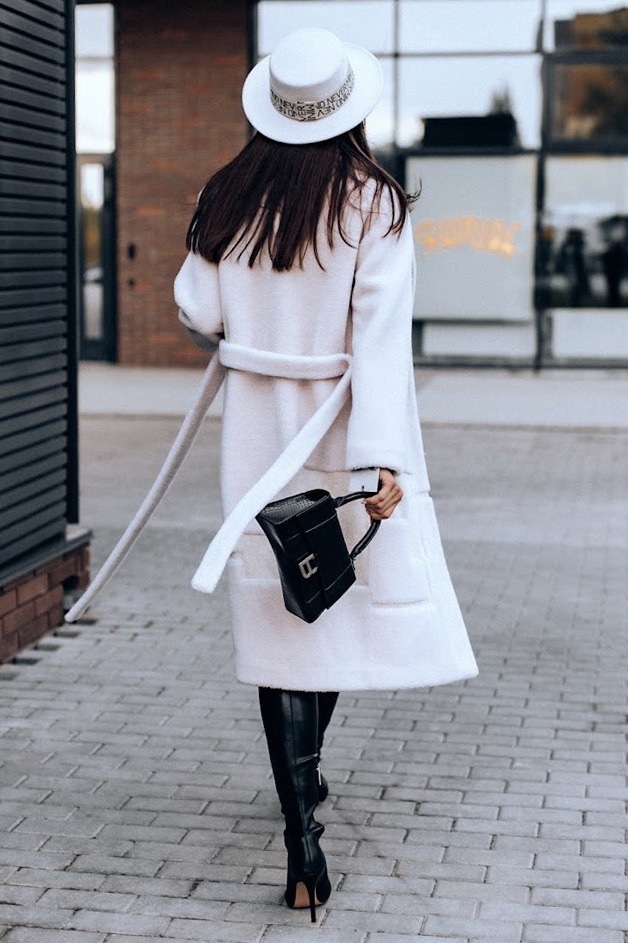 Шубка пальто из стриженной шерсти