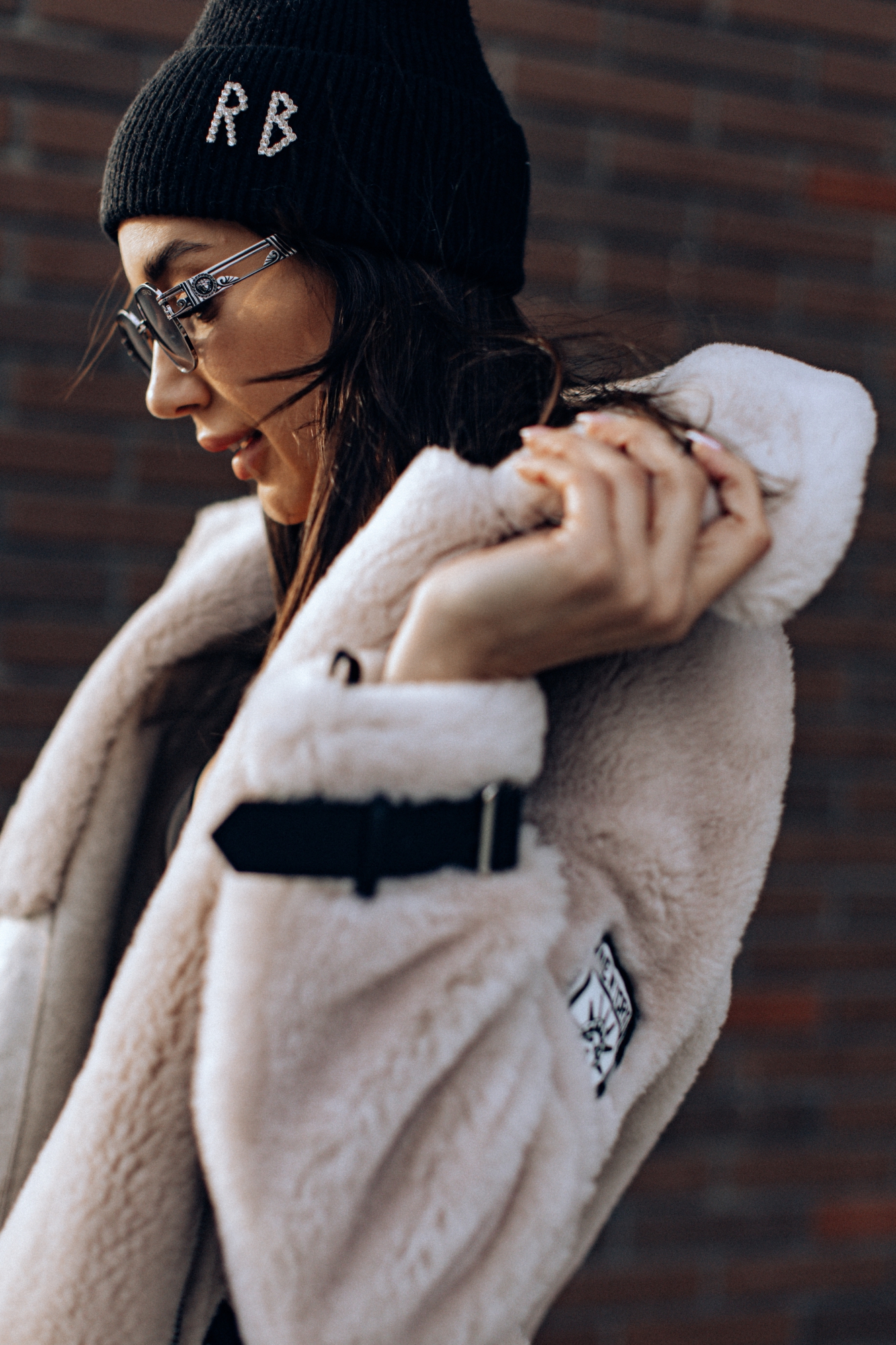 Шуба авиатор из овечьей шерсти