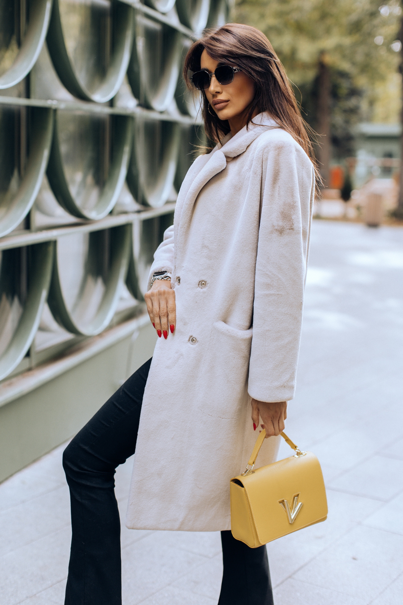 Эффектная экошуба с ангорой