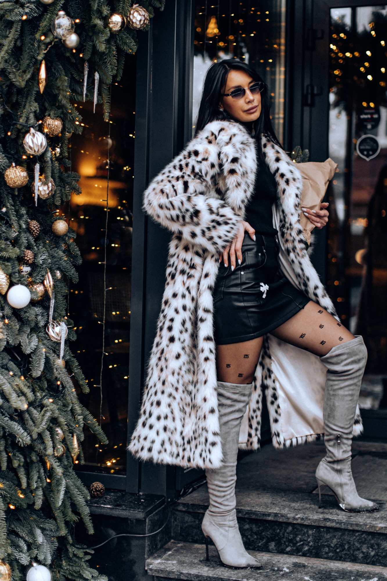 Трендовая шуба Эко-рысь 120см