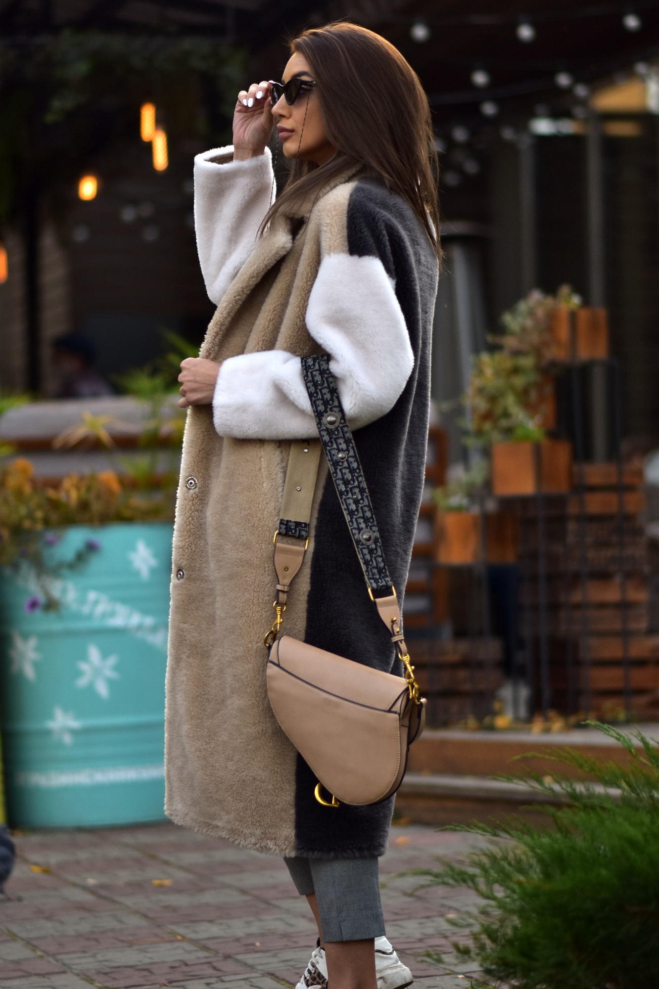 Трехцветная шубка тедди