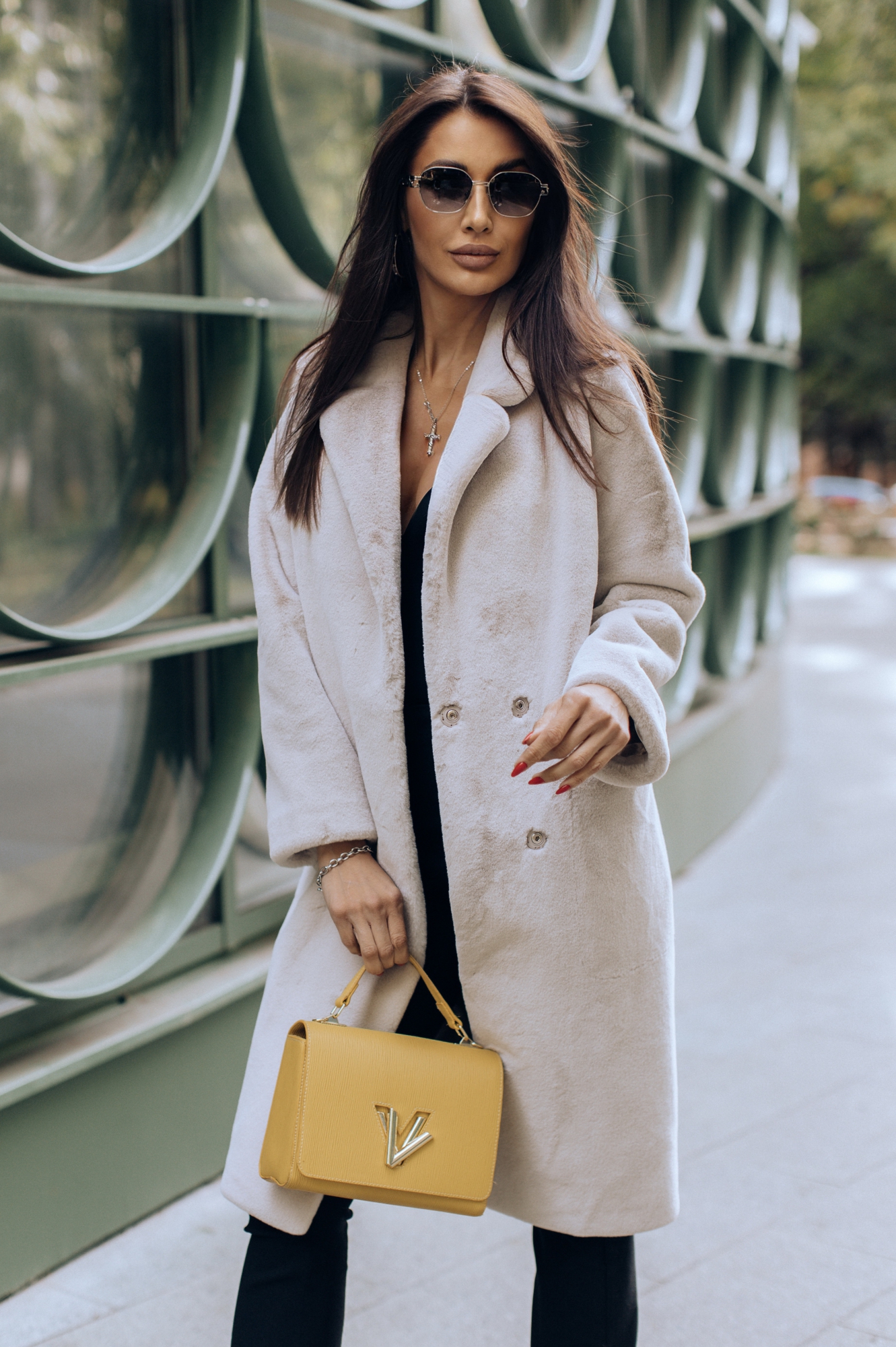 Эффектная экошуба с ангорой