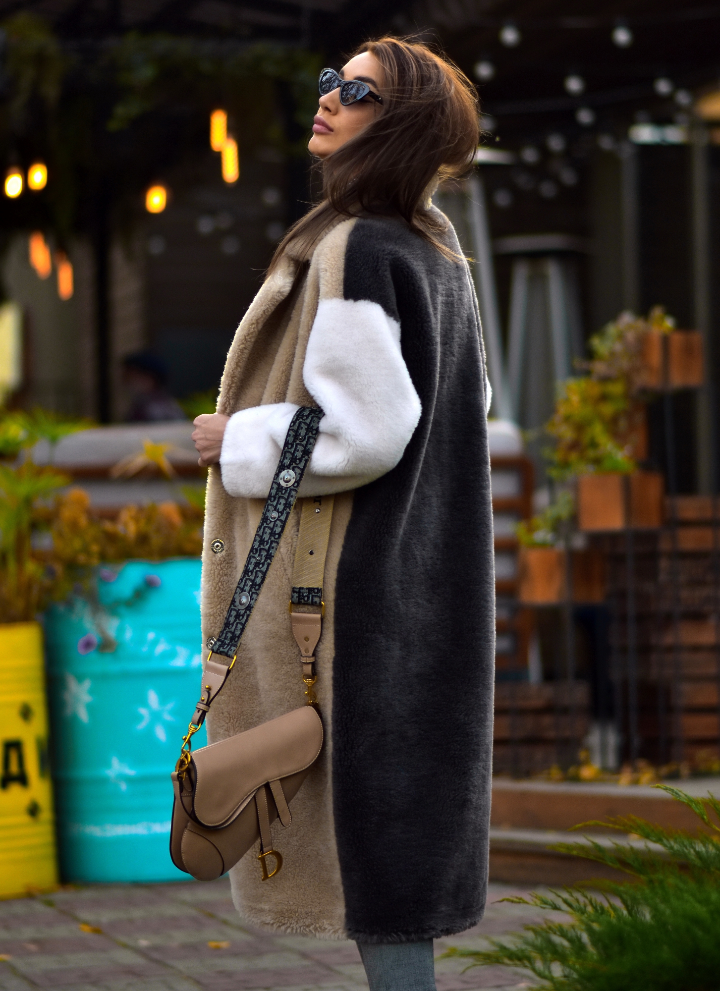 Трехцветная шубка тедди