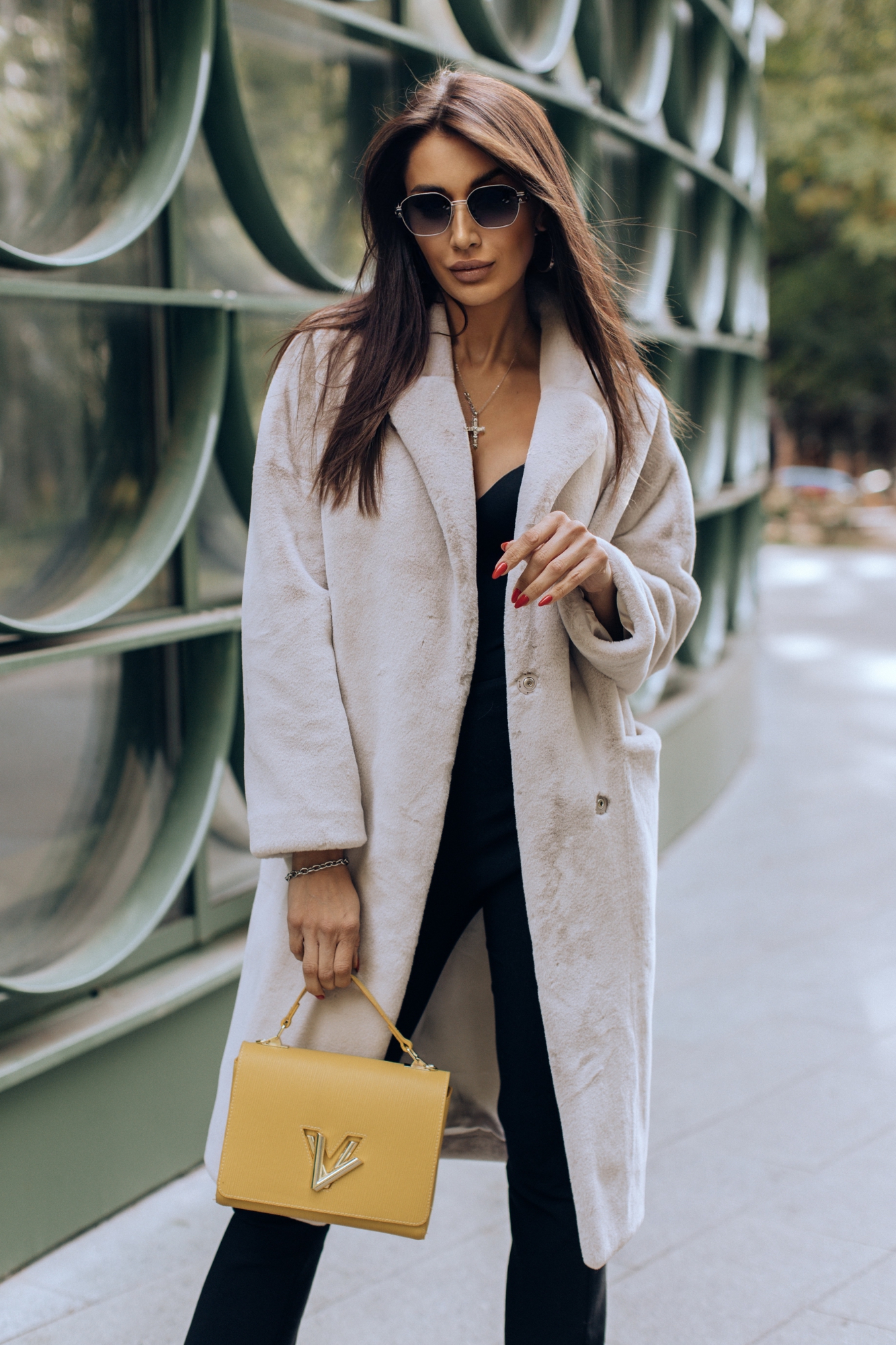 Эффектная экошуба с ангорой