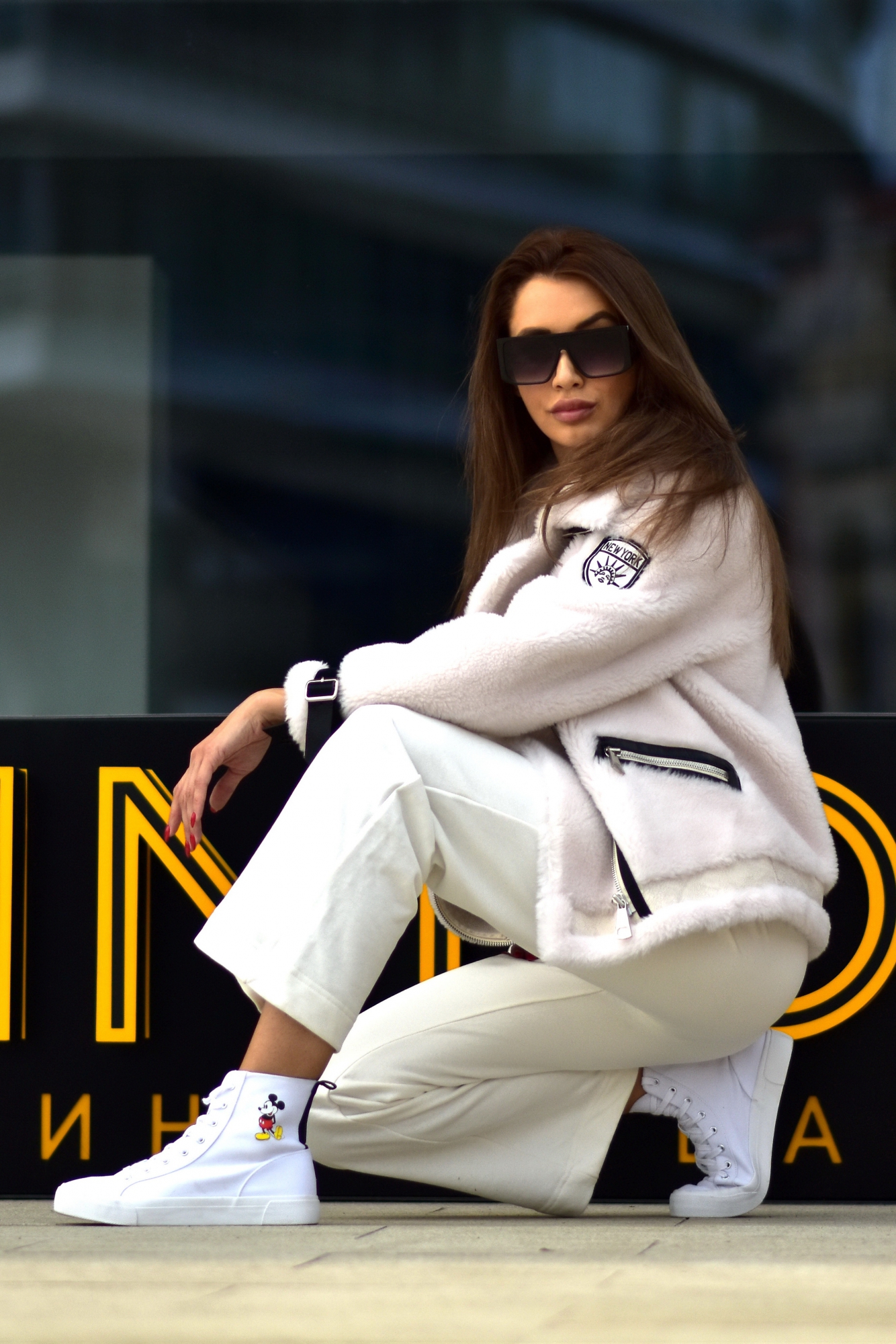 Эксклюзивная шубка-дубленка в стиле "авиатор"