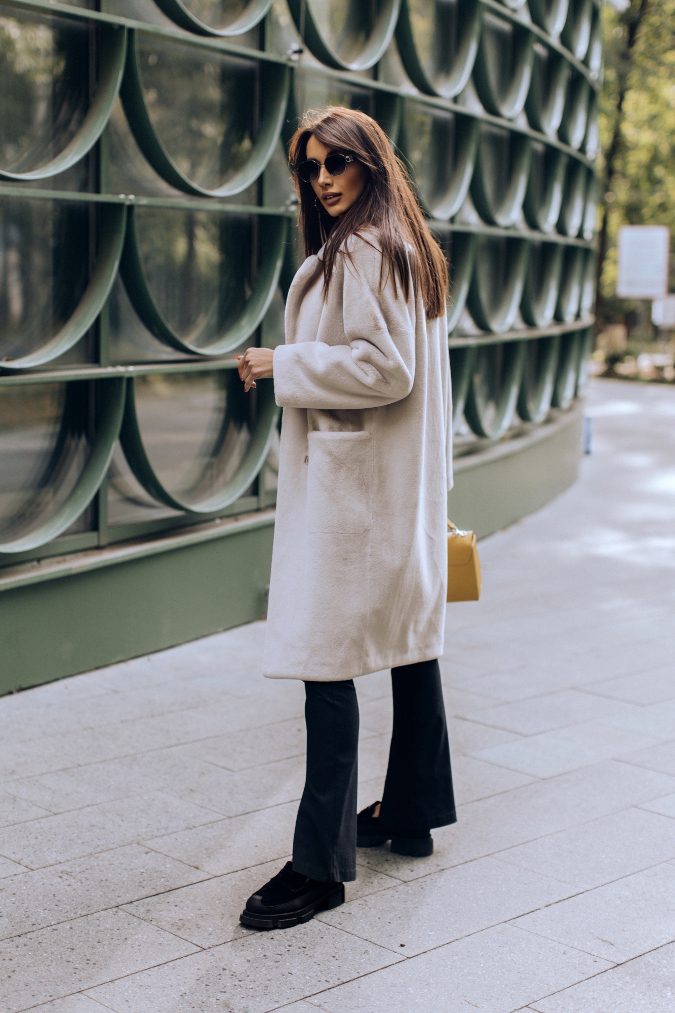 Эффектная экошуба с ангорой